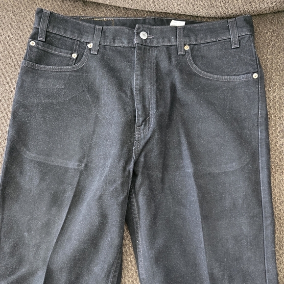 VINTAGE Levis 505 Jeans Mens 36x36 Black Mid Rise Straight Leg 90s Y2k - Picture 5 of 14